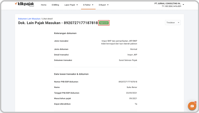 Dokumen Lain yang Dipersamakan dengan Faktur Pajak Cara Input