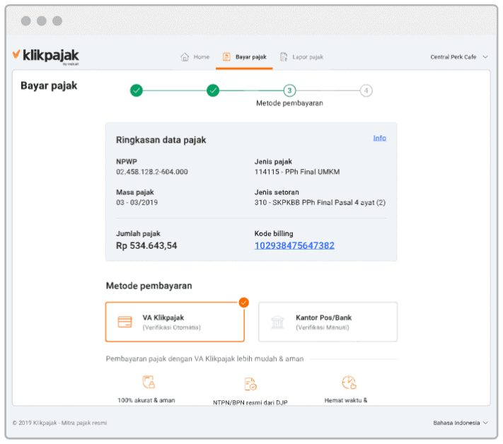 Fitur e-Billing Klikpajak