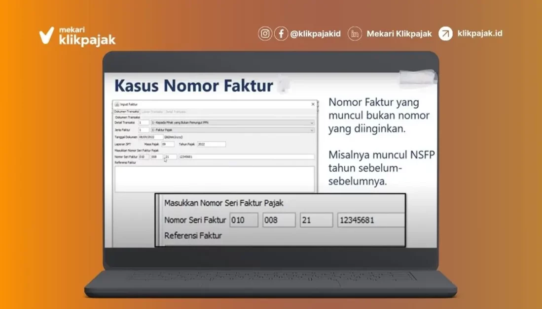Nomor Faktur yang Muncul Tidak Sesuai Keinginan