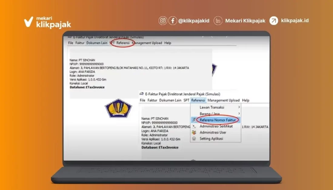 Rekam Nomor Referensi faktur Pajak