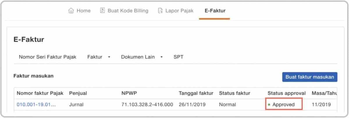 Penggunaan e-Faktur Online Klikpajak