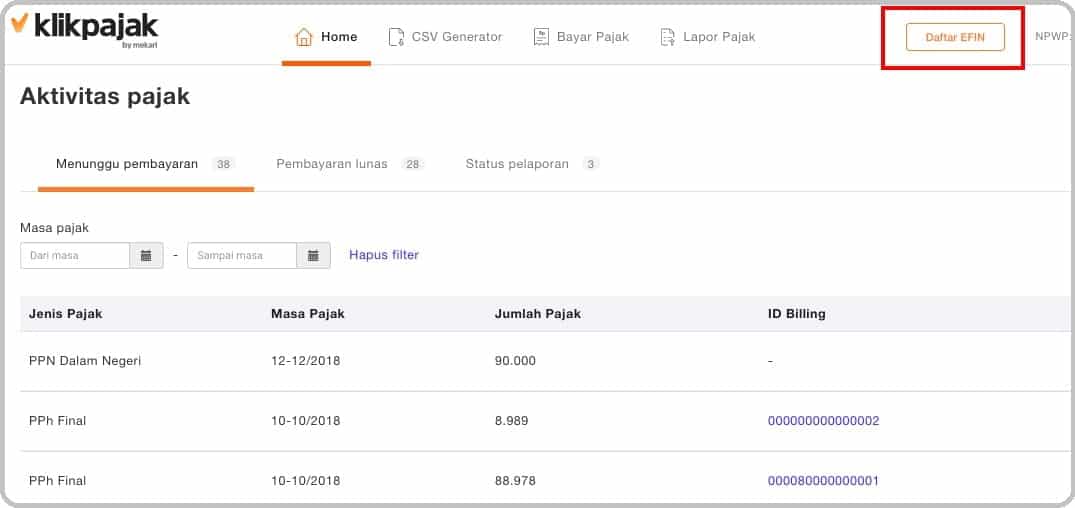 eFiling Pribadi: Cara Lapor SPT Tahunan Pribadi Online di Klikpajak