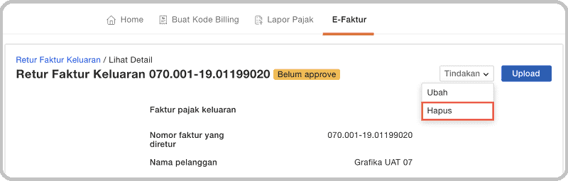Penggunaan e-Faktur Online Klikpajak
