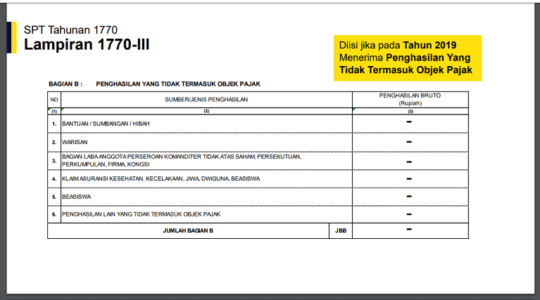 Contoh Pengisian Formulir SPT Tahunan 1770