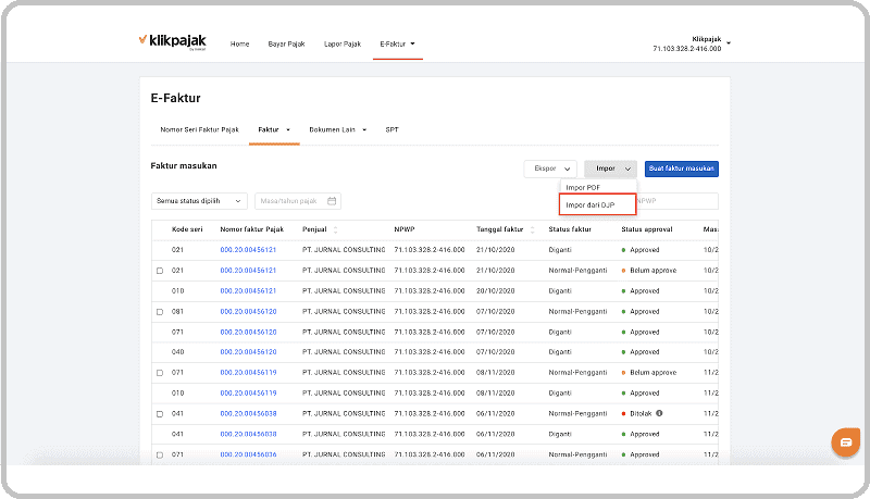Cara Impor Pajak Masukan di eFaktur 3.0 & Format Import e-Faktur Pajak