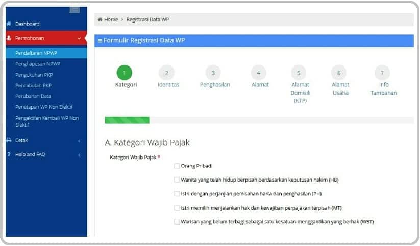 syarat membuat npwp pribadi