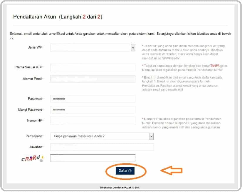 formulir pendaftaran ereg - Syarat Cara Daftar NPWP Online untuk NPWP Badan atau Perusahaan
