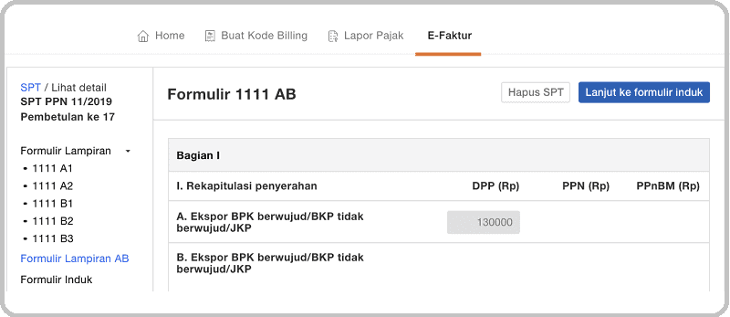 Detail Formulir 1111 AB