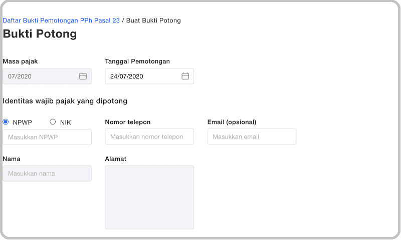eBupot : Cara Membuat Bukti Potong PPh 23/26 Online di e Bupot - e-Bupot