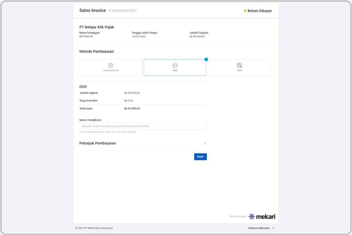 eBilling Klikpajak: Cara Bayar e Billing, e-Billing Pajak Online di Mekari Pay