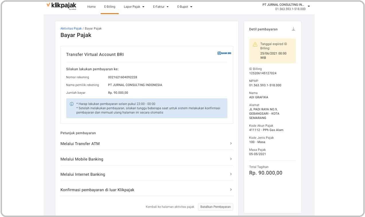 eBilling Klikpajak: Cara Bayar e Billing, e-Billing Pajak Online di Mekari Pay