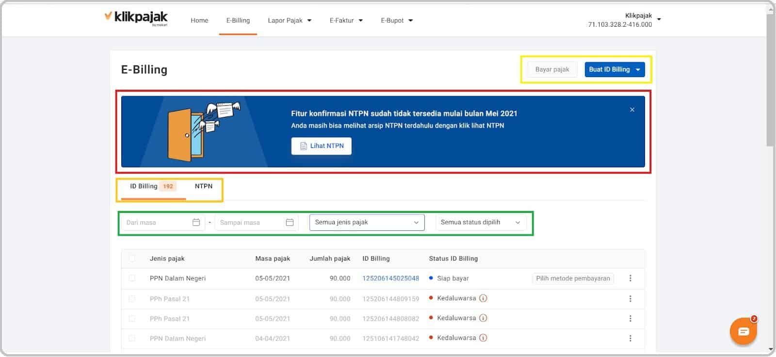 eBilling Klikpajak: Cara Bayar e Billing, e-Billing Pajak Online di Mekari Pay