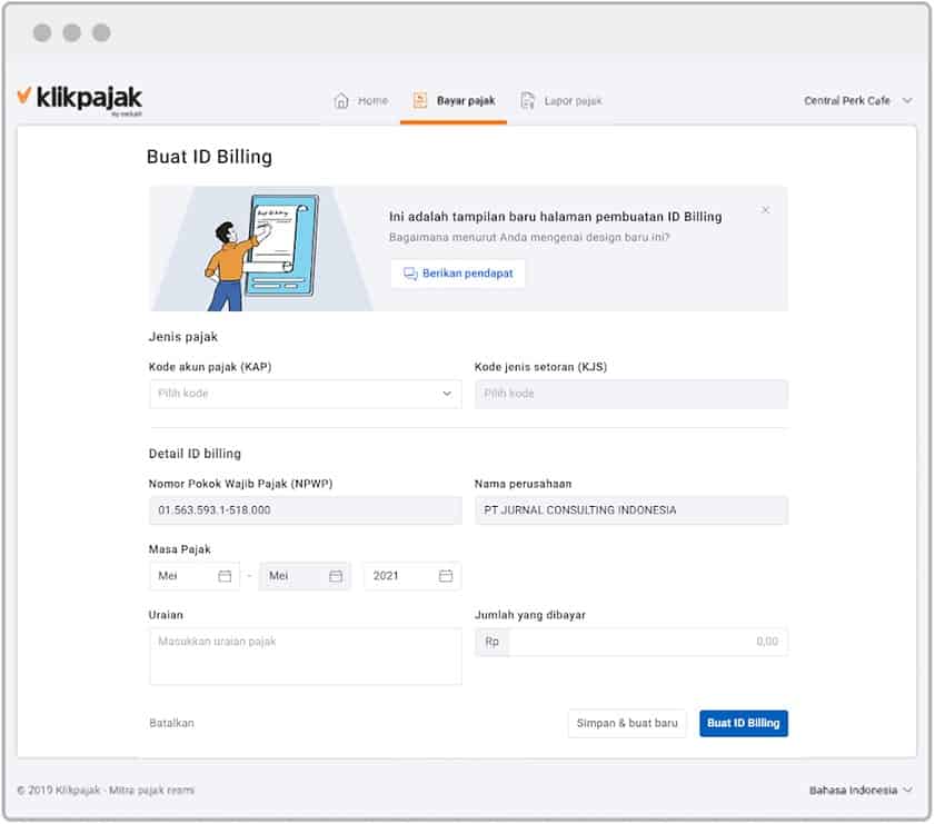 Buat ID Billing Gratis