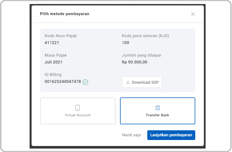 Cara Bayar Pajak Terutang di Halaman SPT PPN e-Faktur Klikpajak