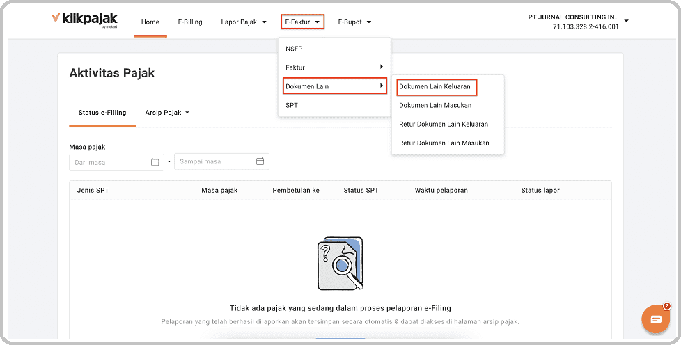 Dokumen Lain Pajak Keluaran di eFaktur & Cara Membuat Pajak Keluaran