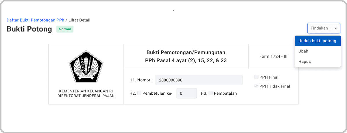 e Bupot atau eBupot Unifikasi : Cara Membuat Bukti Potong PPh Unifikasi di e-Bupot