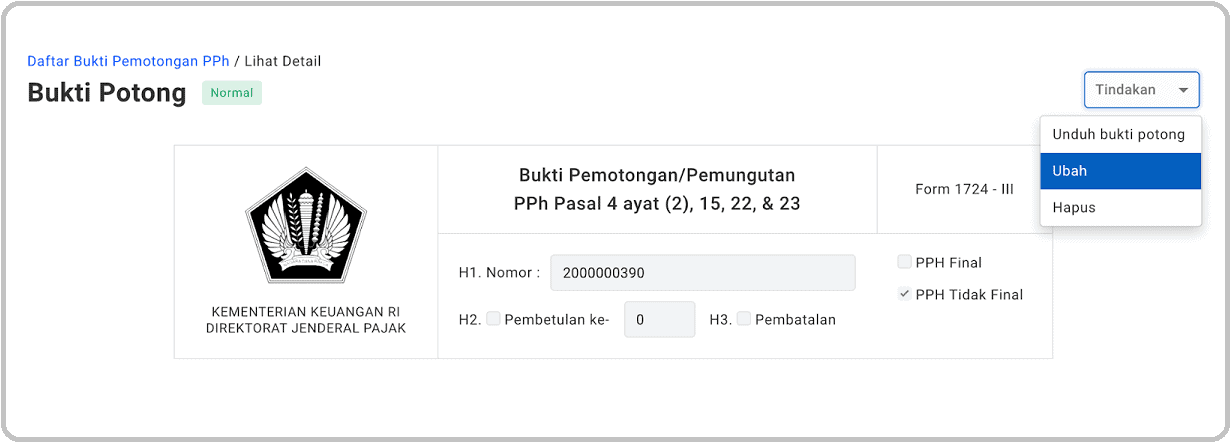 e Bupot atau eBupot Unifikasi : Cara Membuat Bukti Potong PPh Unifikasi di e-Bupot