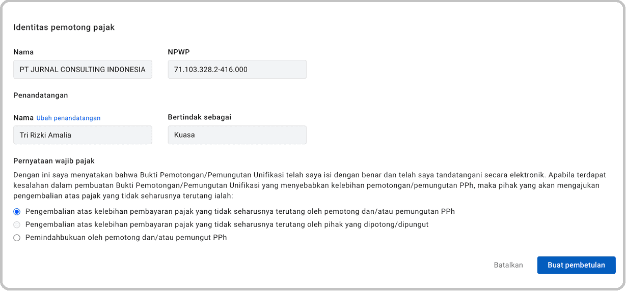 eBupot Unifikasi : Cara Membuat Bukti Potong PPh Unifikasi