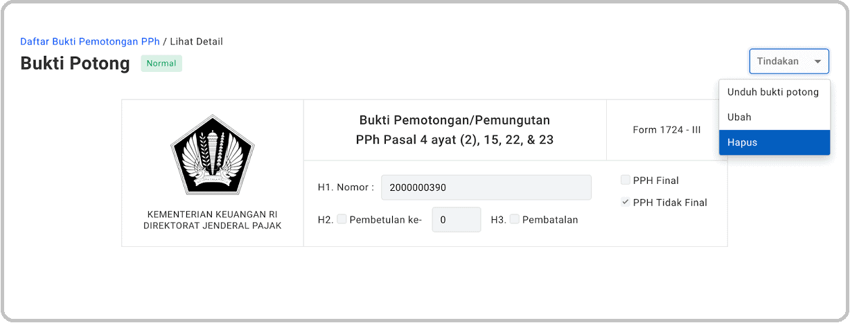 e Bupot atau eBupot Unifikasi : Cara Membuat Bukti Potong PPh Unifikasi di e-Bupot