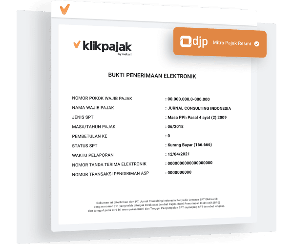 Bukti penerimaan elektronik resmi