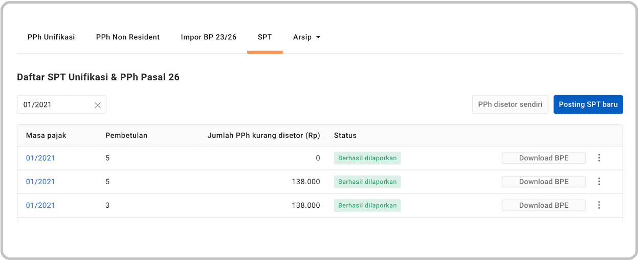 Form SPT PPh 23 dan Cara Lapor SPT Masa PPh Unifikasi