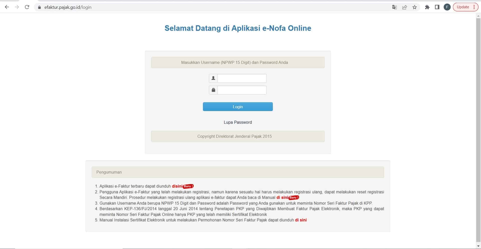 eNofa Online : Ketentuan e Nofa Faktur dan Penggunaan eNofa DJP e-Nofa online