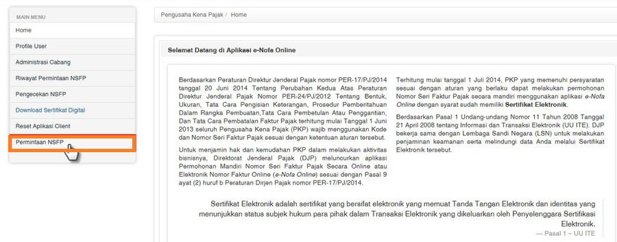 eNofa Online : Ketentuan e Nofa Faktur dan Penggunaan eNofa DJP e-Nofa online