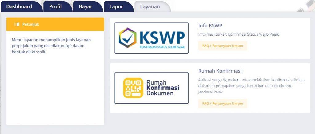 konfirmasi status wajib pajak