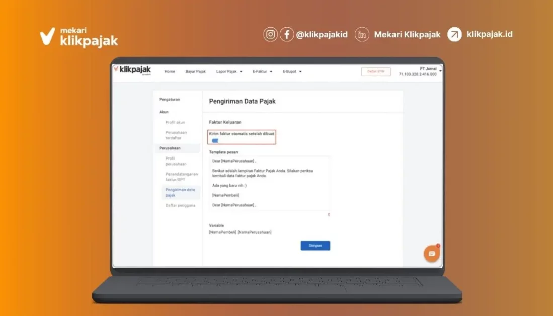 Kirim Otomatis Faktur Pajak