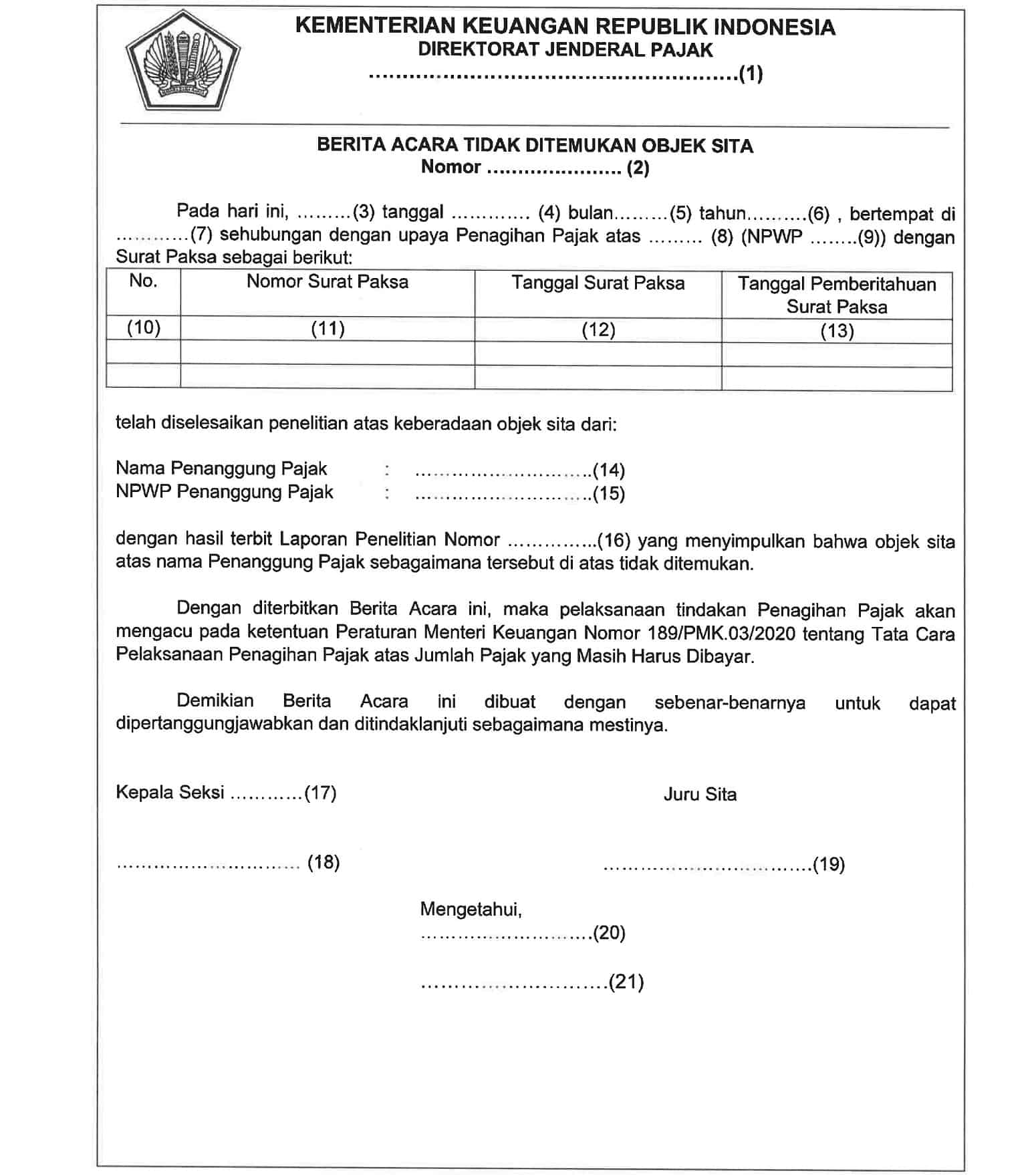 Tindakan dan Ketentuan Penagihan Pajak, dasar penagihan pajak
