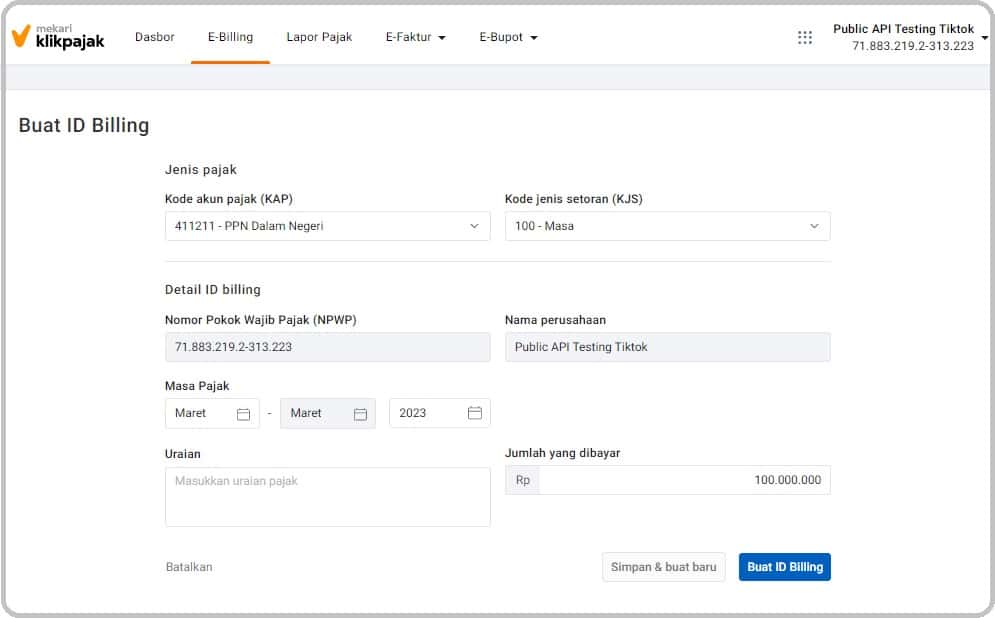 Cara Bayar PPN Online dan Bayar e-Billing Pajak