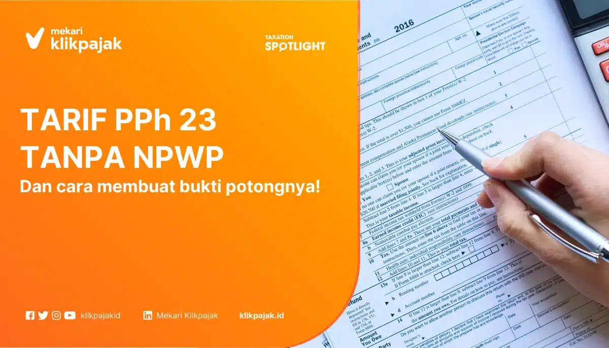 Tarif PPh 23 Tanpa NPWP