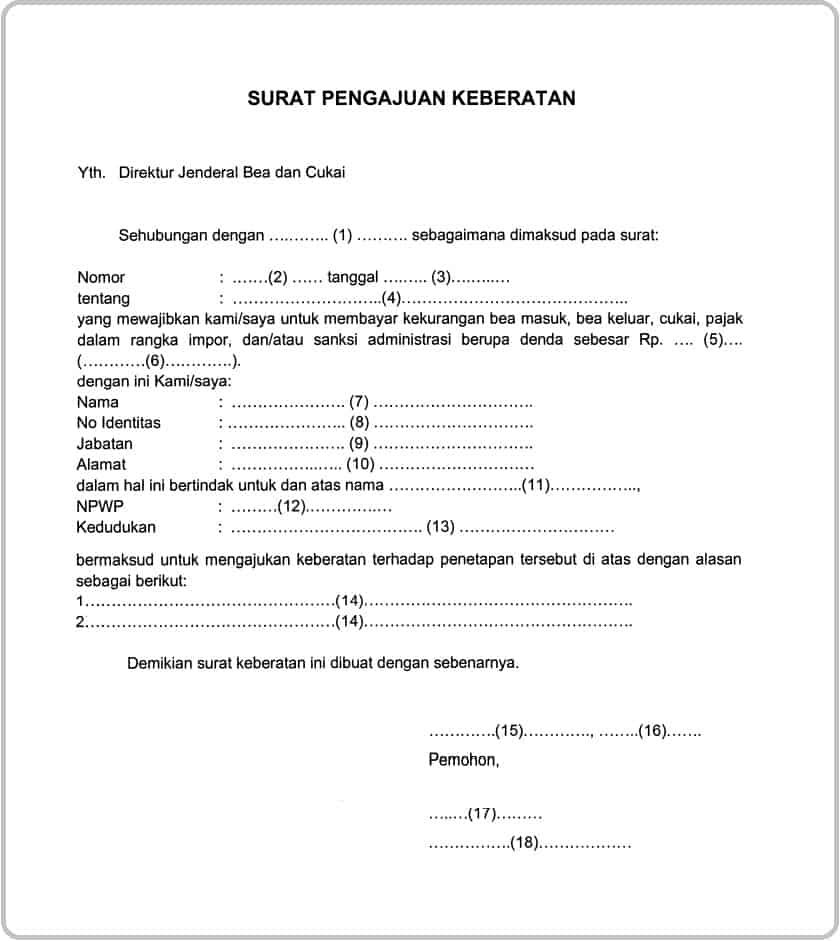 Pengajuan Keberatan Bea Cukai online