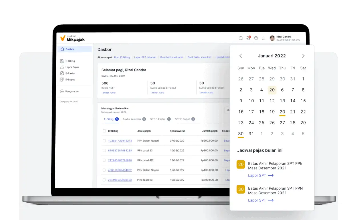 aplikasi kalender pajak