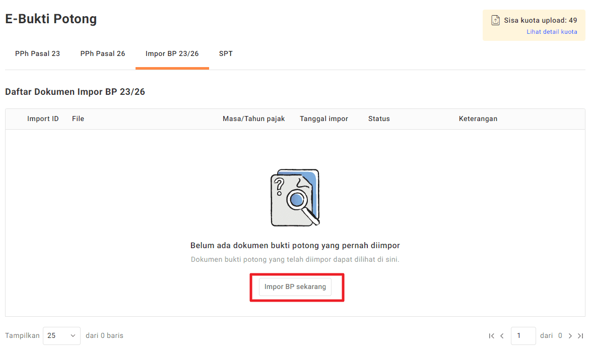 Cara Impor Bukti Potong PPh 23 ke eForm excel