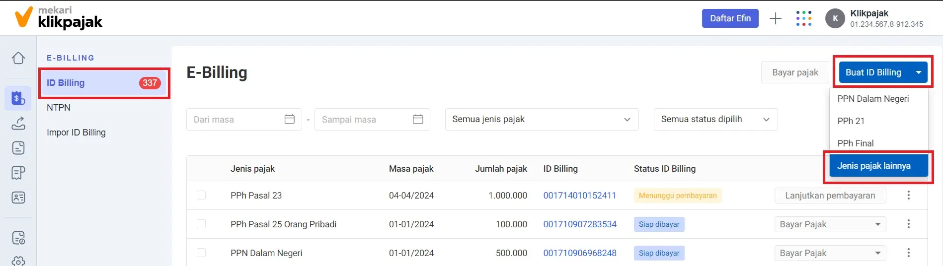 Bayar PPh Pasal 25