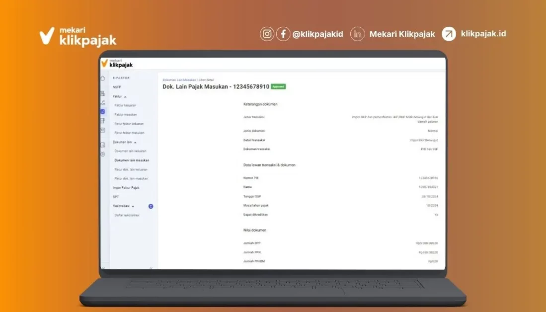 Cara Input PIB di eFaktur