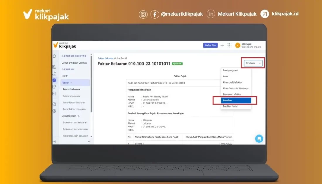 Cara Membatalkan Faktur Pajak Keluaran yang Sudah Diupload (2)