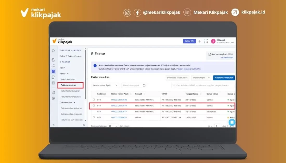 Cara Membatalkan Faktur Pajak Masukan Sudah Diupload