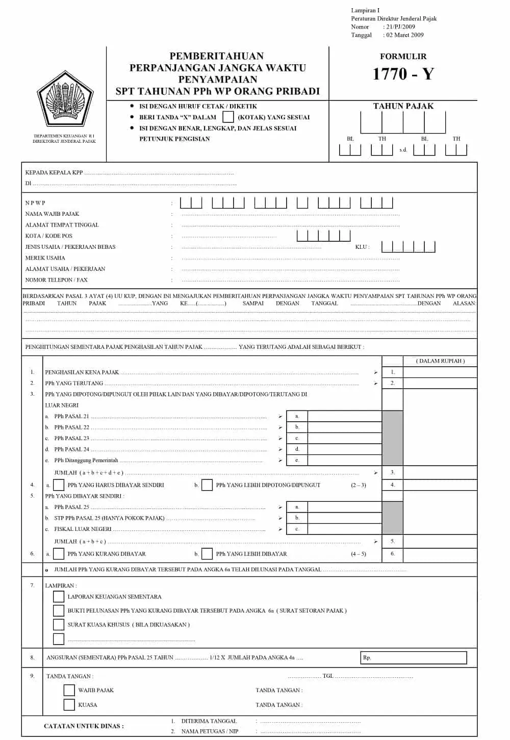 Perpanjangan Waktu SPT Tahunan Pribadi