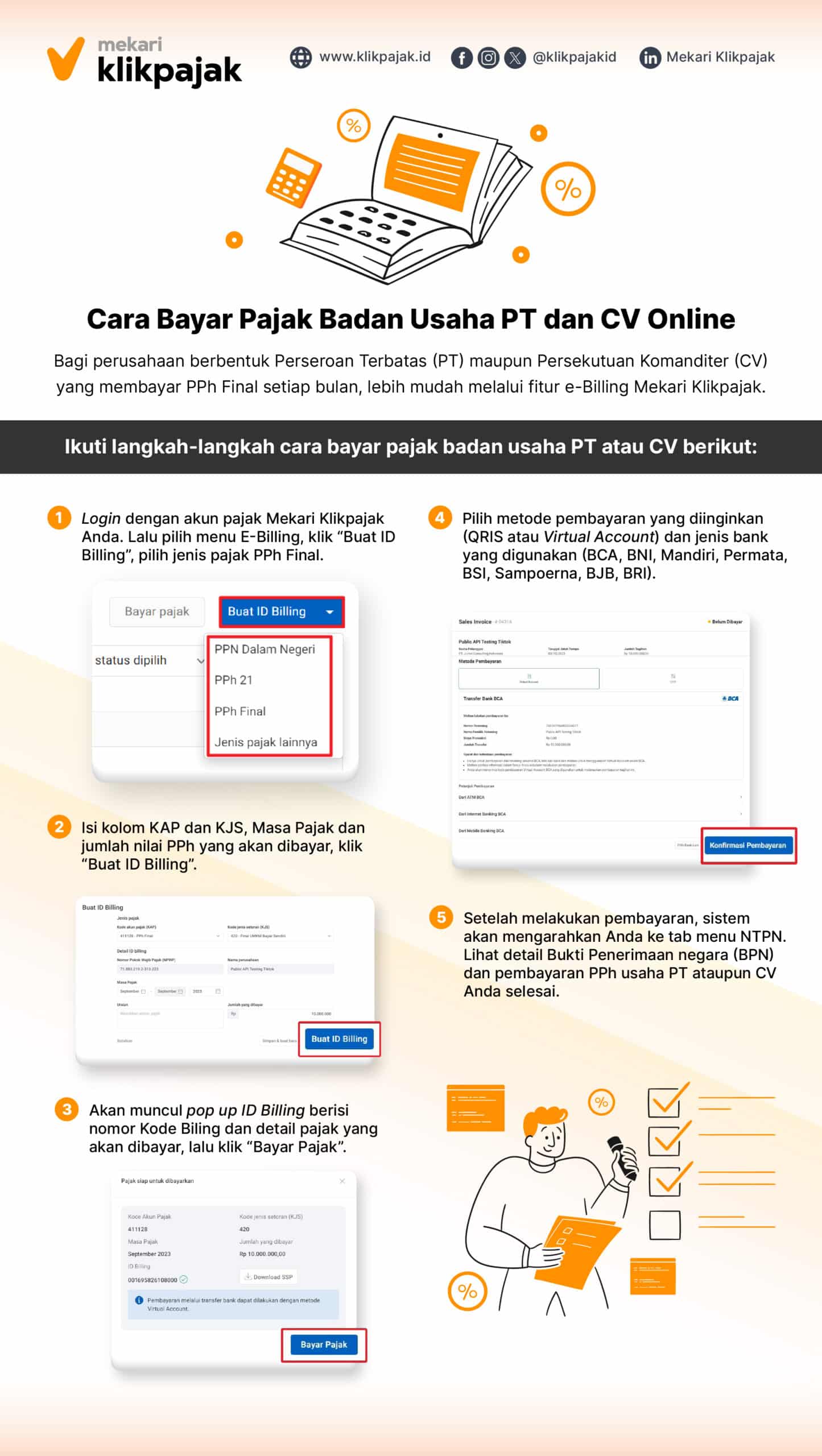 Cara Bayar Pajak PT atau CV Online