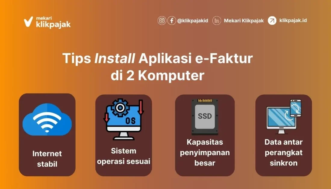 Aplikasi e Faktur untuk 2 Komputer