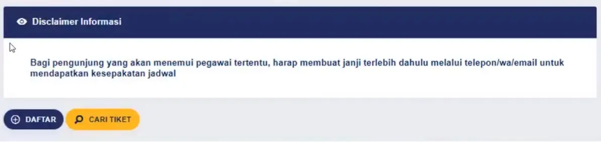 Contoh Daftar Antrean Online Kunjung Pajak