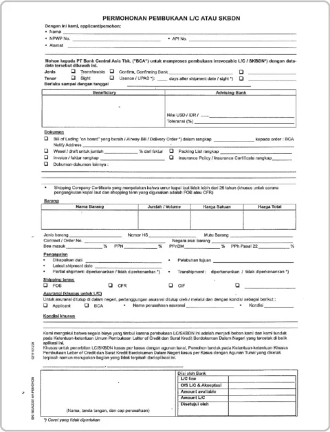 Klikpajak_Contoh Letter of Credit