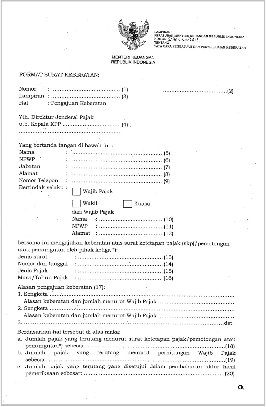 Mekari Klikpajak_Contoh Format Surat Keberatan Pajak