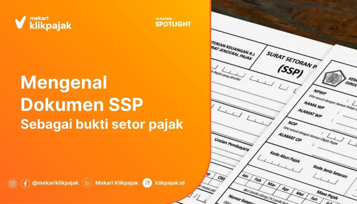 Dokumen SSP Bukti Penyetoran Pajak