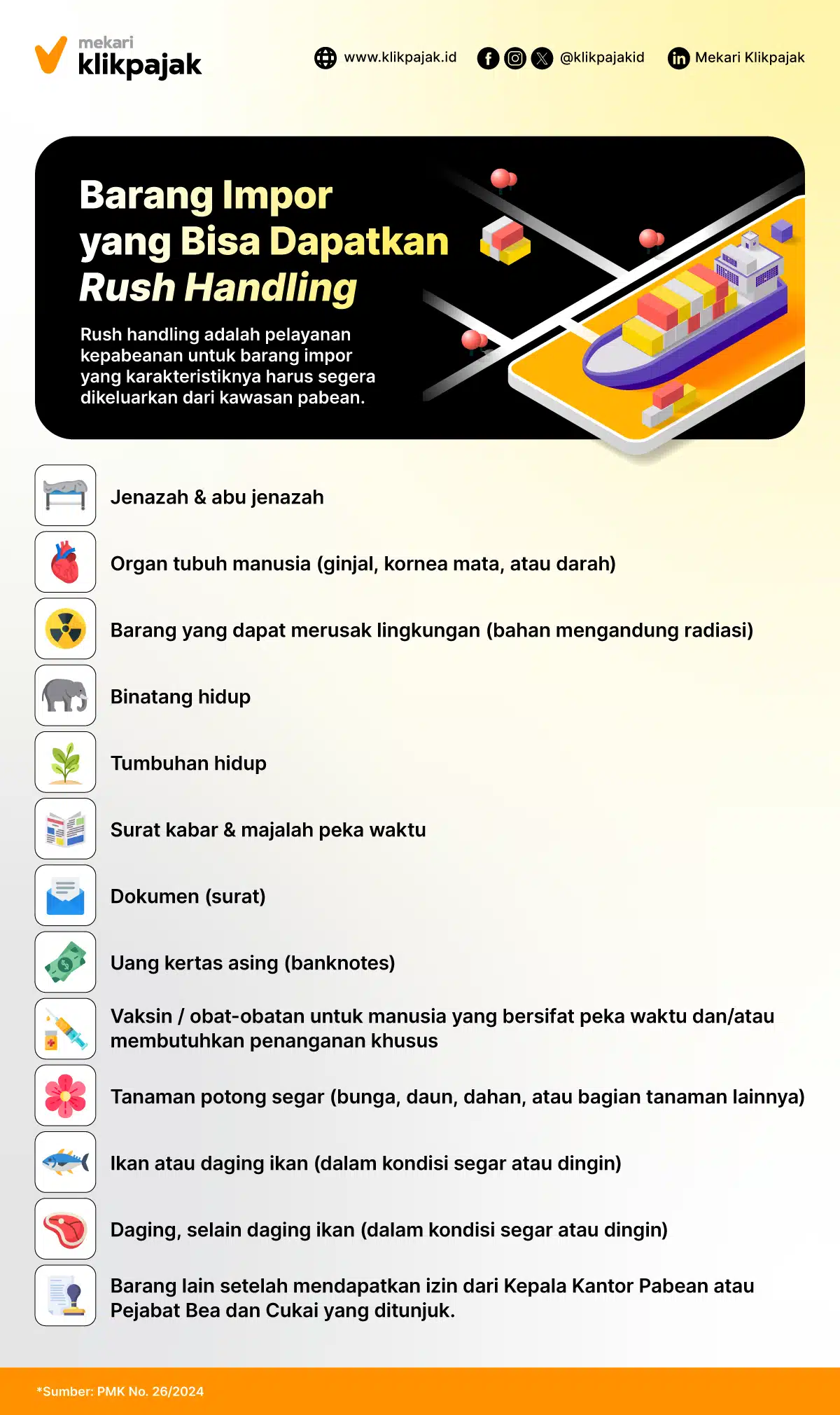 Mekari Klikpajak_Barang Impor yang Bisa Dapatkan Rush Handling