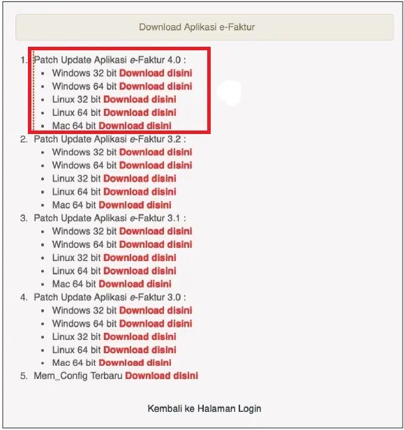 Cara Update eFaktur 4.0