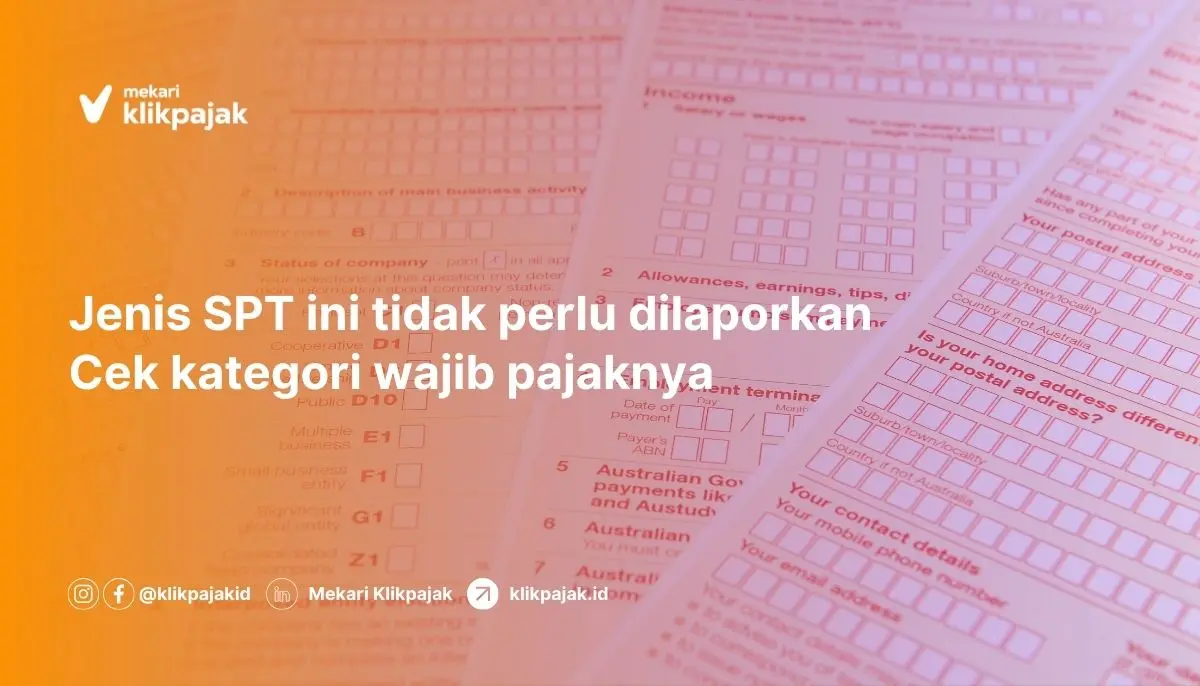 Golongan Tidak Wajib Lapor SPT